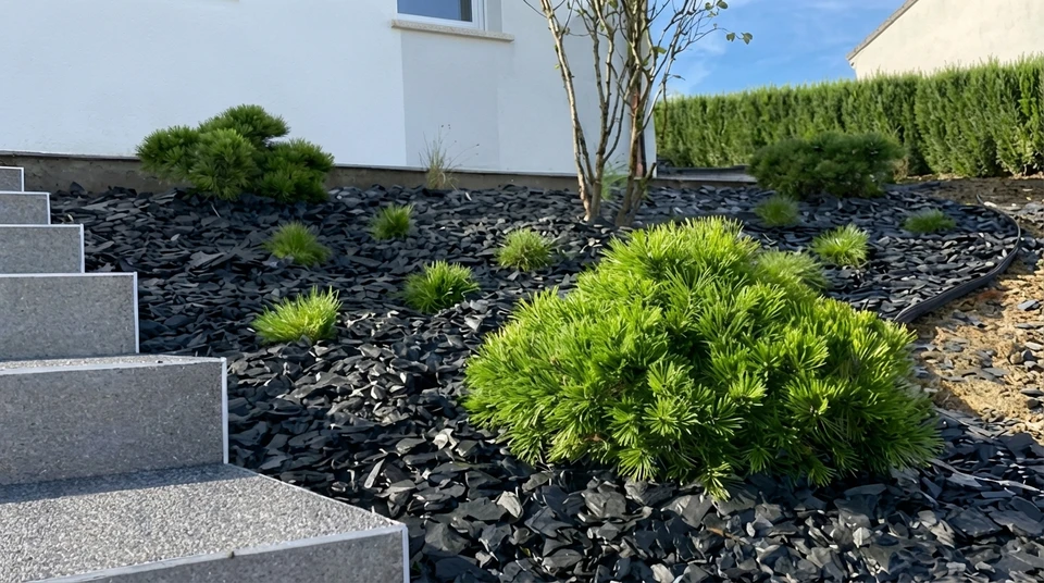 Cour extérieure pavée d'une maison traditionnelle en pierre avec balcon à balustrade fer forgé
